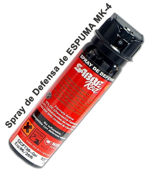 Spray pimienta homologado Sabre Red MK 4 ESPUMA 75ML