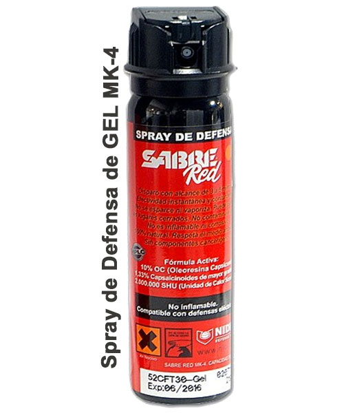Spray pimienta homologado Sabre Red MK 4 GEL
