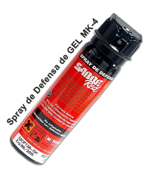 Spray pimienta homologado Sabre Red MK 4 GEL 75mML