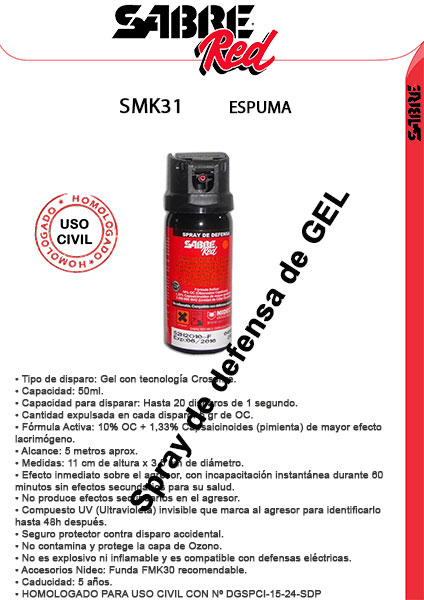 spray pimienta share red gel MK 3 homologado